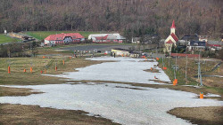 Horní část sjezdovky skiareálu Hlubočky