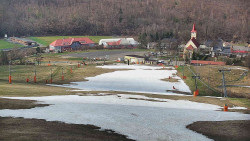 Horní část sjezdovky skiareálu Hlubočky