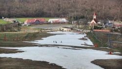 Horní část sjezdovky skiareálu Hlubočky