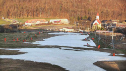 Horní část sjezdovky skiareálu Hlubočky