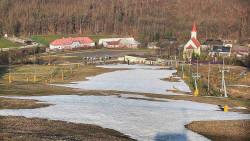 Horní část sjezdovky skiareálu Hlubočky