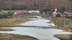 Horní část sjezdovky skiareálu Hlubočky