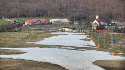 Horní část sjezdovky skiareálu Hlubočky