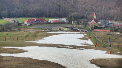 Horní část sjezdovky skiareálu Hlubočky