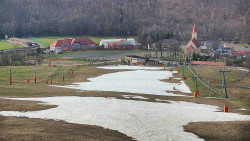 Horní část sjezdovky skiareálu Hlubočky