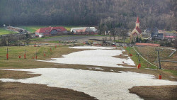 Horní část sjezdovky skiareálu Hlubočky