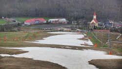 Horní část sjezdovky skiareálu Hlubočky