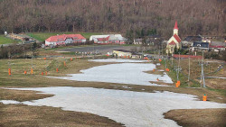 Horní část sjezdovky skiareálu Hlubočky