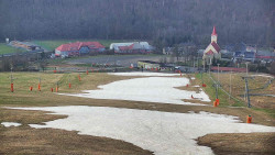 Horní část sjezdovky skiareálu Hlubočky