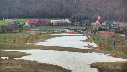 Horní část sjezdovky skiareálu Hlubočky