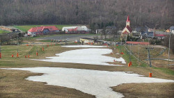 Horní část sjezdovky skiareálu Hlubočky