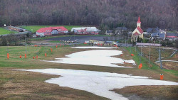 Horní část sjezdovky skiareálu Hlubočky