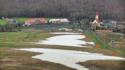 Horní část sjezdovky skiareálu Hlubočky