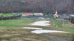 Horní část sjezdovky skiareálu Hlubočky