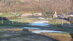 Horní část sjezdovky skiareálu Hlubočky