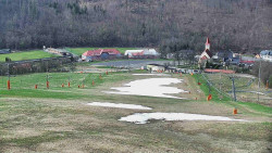 Horní část sjezdovky skiareálu Hlubočky