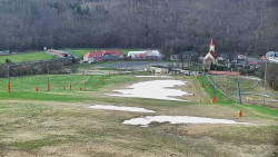 Horní část sjezdovky skiareálu Hlubočky