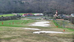 Horní část sjezdovky skiareálu Hlubočky