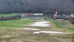 Horní část sjezdovky skiareálu Hlubočky