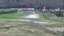 Horní část sjezdovky skiareálu Hlubočky