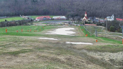 Horní část sjezdovky skiareálu Hlubočky