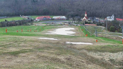 Horní část sjezdovky skiareálu Hlubočky