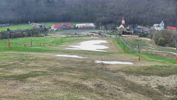 Horní část sjezdovky skiareálu Hlubočky