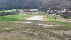 Horní část sjezdovky skiareálu Hlubočky