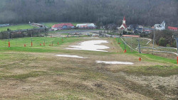 Horní část sjezdovky skiareálu Hlubočky