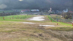 Horní část sjezdovky skiareálu Hlubočky