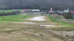 Horní část sjezdovky skiareálu Hlubočky