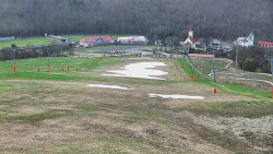 Horní část sjezdovky skiareálu Hlubočky