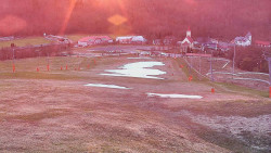 Horní část sjezdovky skiareálu Hlubočky