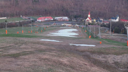 Horní část sjezdovky skiareálu Hlubočky