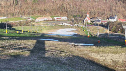 Horní část sjezdovky skiareálu Hlubočky