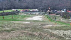 Horní část sjezdovky skiareálu Hlubočky