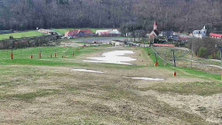 Horní část sjezdovky skiareálu Hlubočky