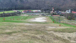 Horní část sjezdovky skiareálu Hlubočky