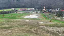 Horní část sjezdovky skiareálu Hlubočky