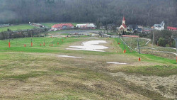 Horní část sjezdovky skiareálu Hlubočky