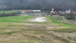 Horní část sjezdovky skiareálu Hlubočky