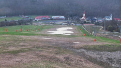 Horní část sjezdovky skiareálu Hlubočky