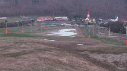 Horní část sjezdovky skiareálu Hlubočky