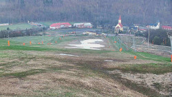 Horní část sjezdovky skiareálu Hlubočky