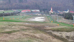 Horní část sjezdovky skiareálu Hlubočky