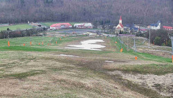 Horní část sjezdovky skiareálu Hlubočky