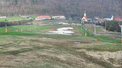 Horní část sjezdovky skiareálu Hlubočky