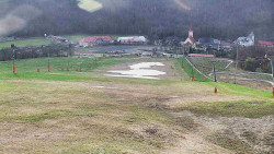 Horní část sjezdovky skiareálu Hlubočky