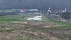 Horní část sjezdovky skiareálu Hlubočky