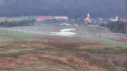 Horní část sjezdovky skiareálu Hlubočky